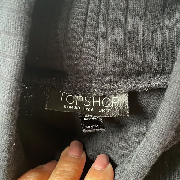 Top shop fitted striped turtleneck dress size Medium - Picture 2 of 3